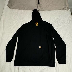 Carhartt Midweight Sweater Mens 2XL black HOODIE Outdoor Fleece Sweatshirt NWT